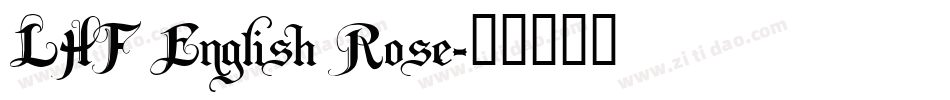 LHF English Rose字体转换
